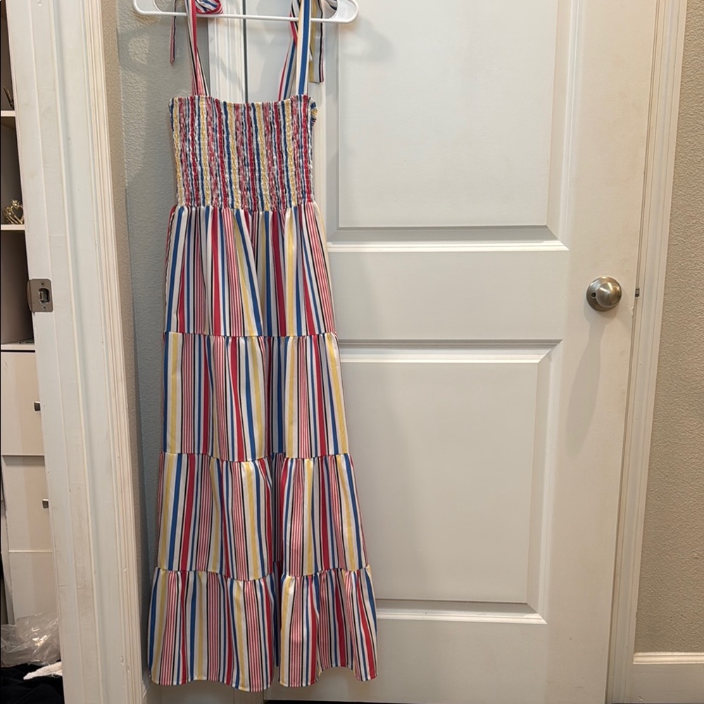 Colorful Striped Kids Dress
